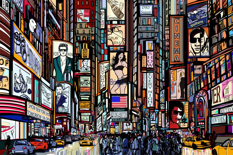 Fototapeta na flizelinie MS-5-0013 TIMES SQUARE