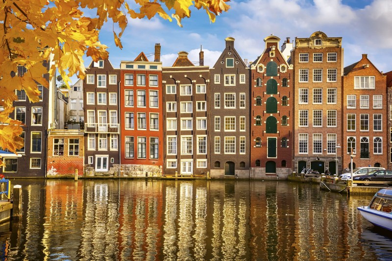 Fototapeta na flizelinie MS-5-0024 HOUSES IN AMSTERDAM