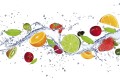 Fototapeta na flizelinie MS-5-0239 FRUITS IN WATER