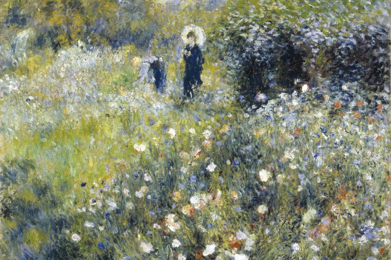 Fototapeta na flizelinie MS-5-0256 WOMAN IN A GARDEN - PIERRE AUGUSTE RENOIR
