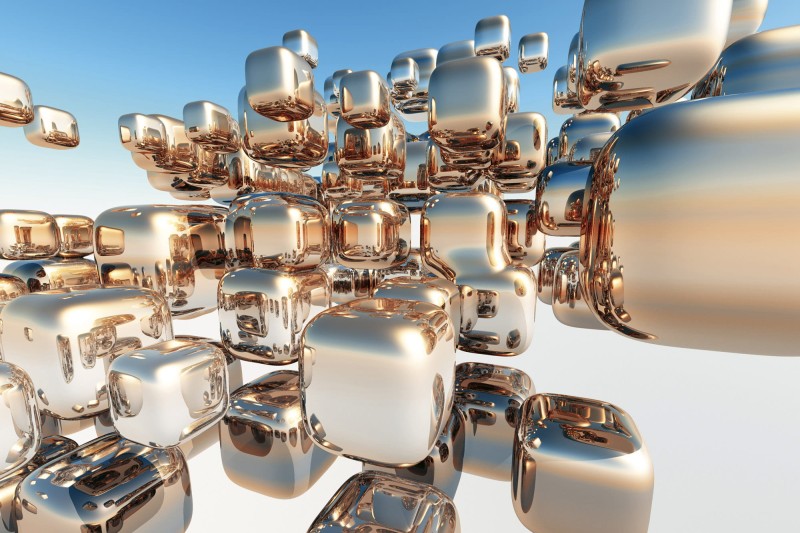 Fototapeta na flizelinie MS-5-0284 SILVER CUBES