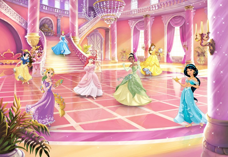 FOTOTAPETA 8-4107 Disney Princess Glitzerparty