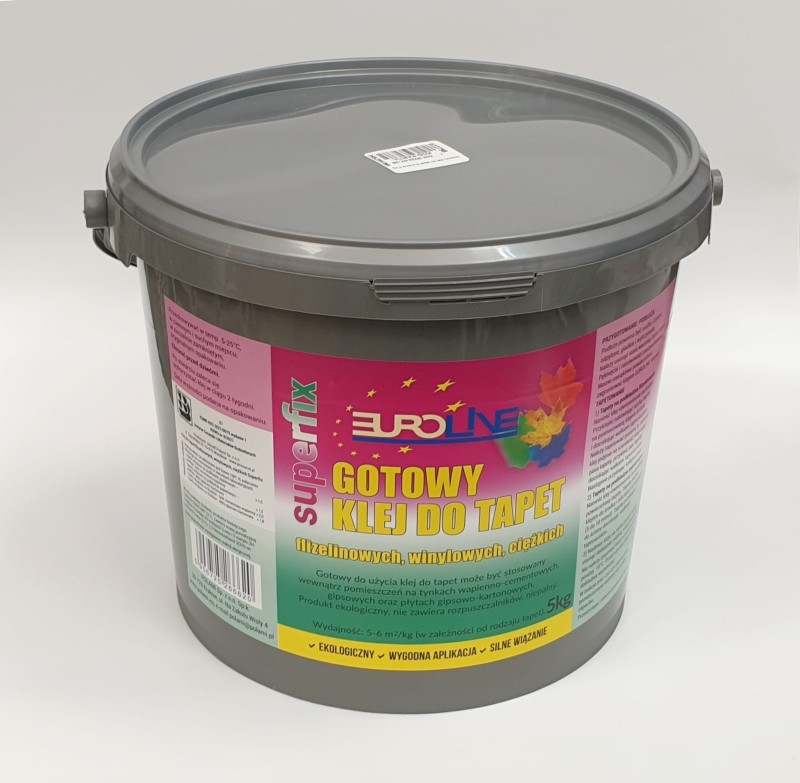 EUROLINE SUPERFIX 5 KG GOTOWY KLEJ DO TAPET na flizelinie