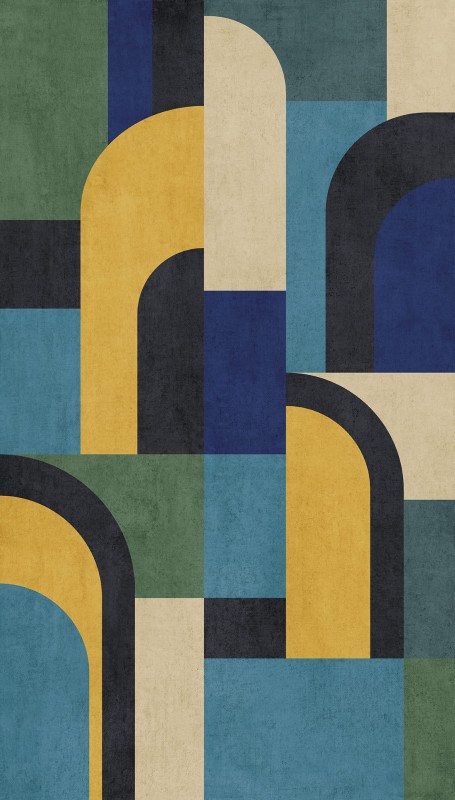 MURAL A51902 MODERNISM SHAPES - ONE ROLL ONE MOTIF