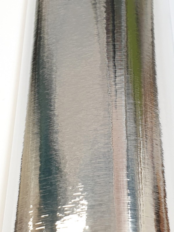 Okleina Meblowa 10365 metaliczna srebrna szczotkowana połysk szer 67,5 cm