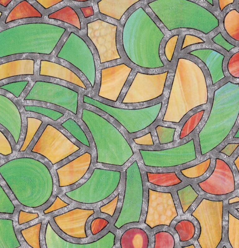 Okleina Witrażowa 10003 reims green yellow szer 45 cm