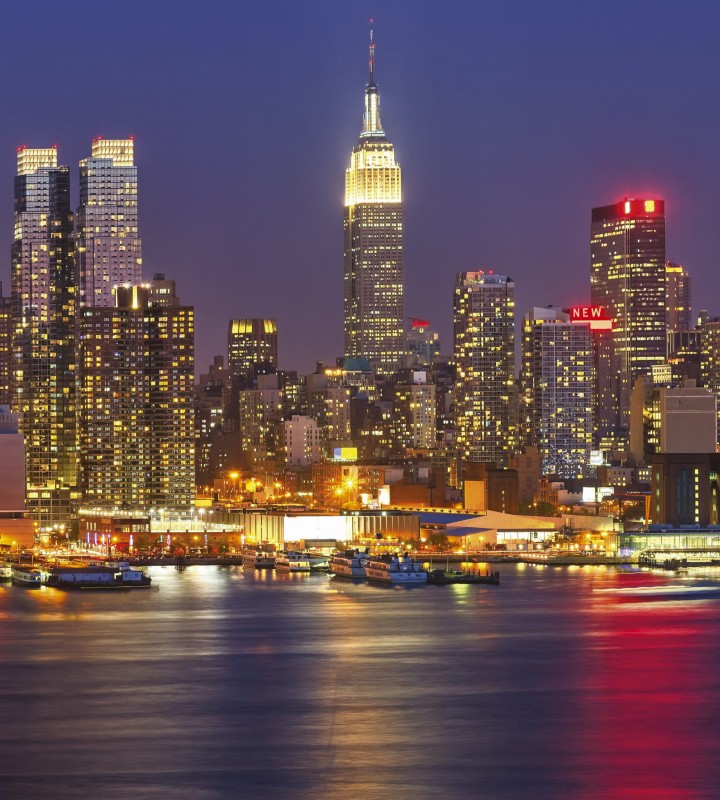 Fototapeta na flizelinie MS-3-0003 MANHATTAN AT NIGHT
