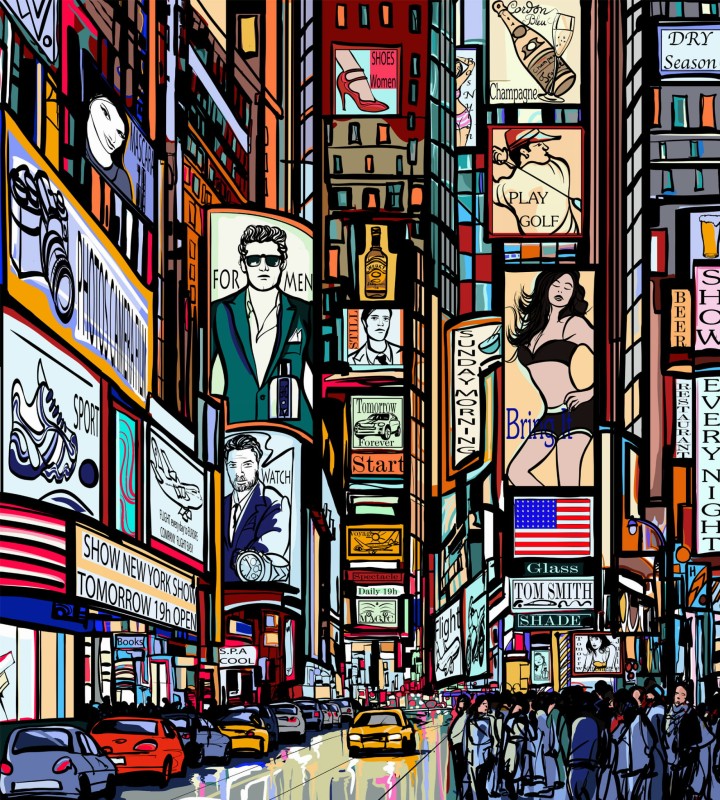 Fototapeta na flizelinie MS-3-0013 TIMES SQUARE