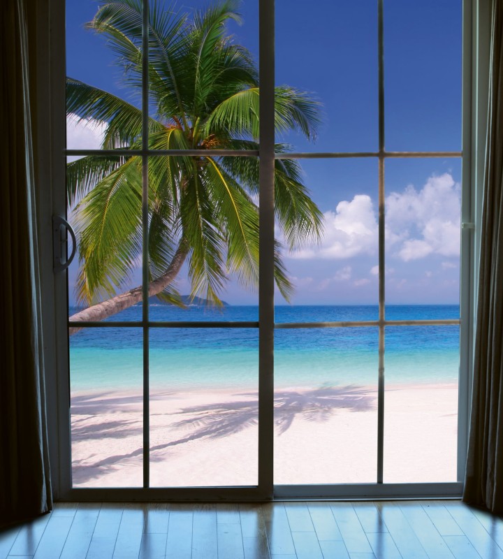 Fototapeta na flizelinie MS-3-0203 BEACH WINDOW VIEW