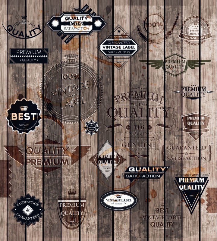 Fototapeta na flizelinie MS-3-0262 VINTAGE LABELS