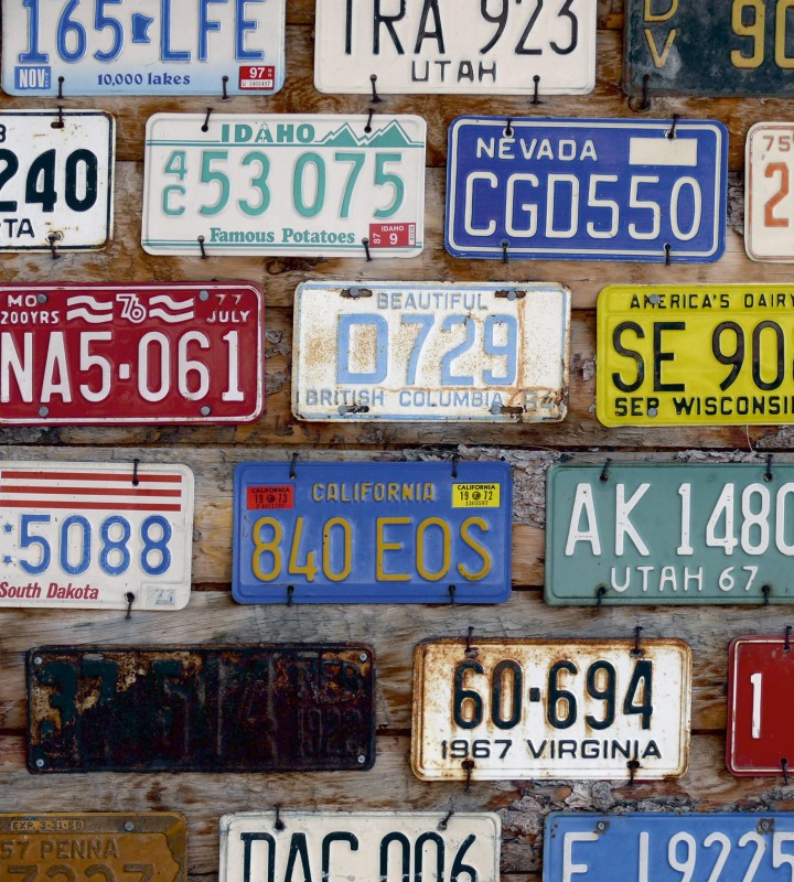 Fototapeta na flizelinie MS-3-0269 PLATE NUMBERS
