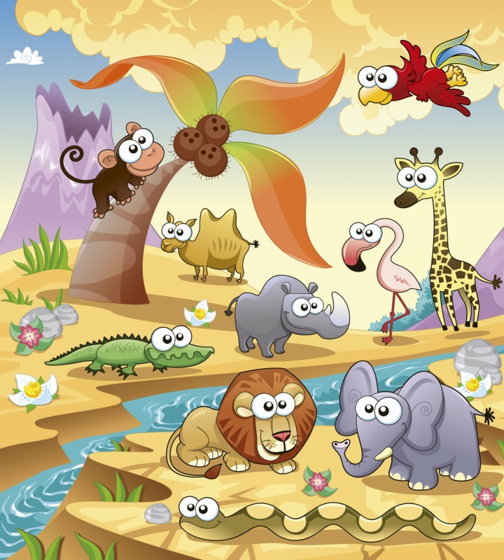 Fototapeta na flizelinie MS-3-0333 SAVANNA ANIMALS