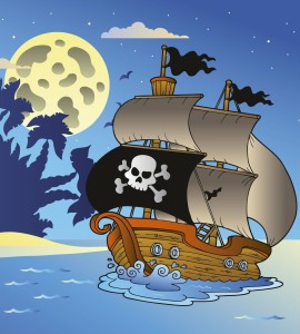 Fototapeta na flizelinie MS-3-0335 PIRATE SHIP