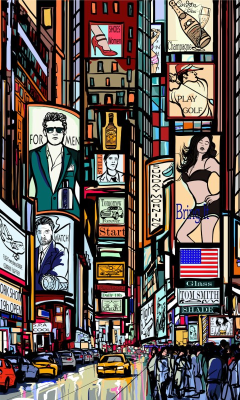 Fototapeta na flizelinie MS-2-0013 TIMES SQUARE