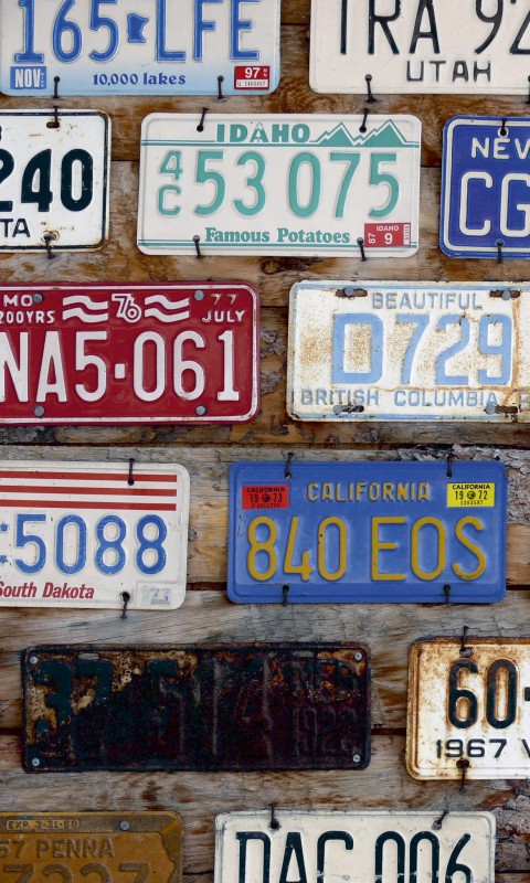 Fototapeta na flizelinie MS-2-0269 PLATE NUMBERS