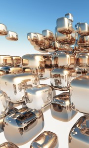 Fototapeta na flizelinie MS-2-0284 SILVER CUBES