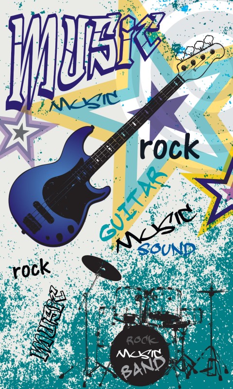 Fototapeta na flizelinie MS-2-0323 BLUE GUITAR