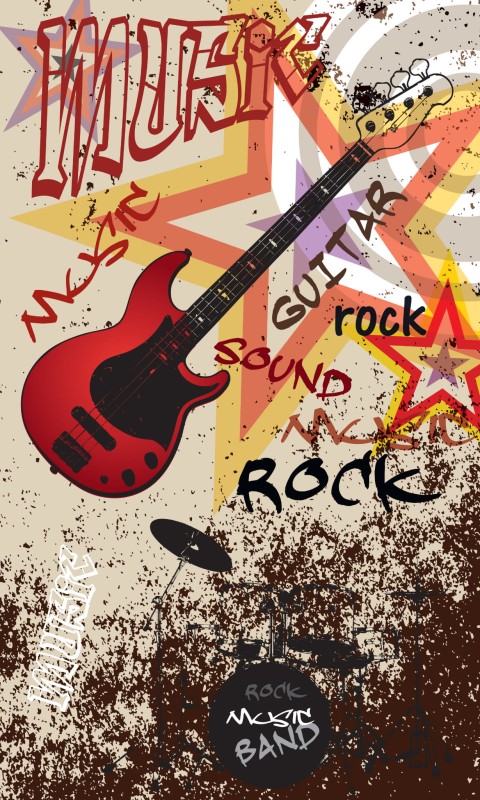 Fototapeta na flizelinie MS-2-0324 RED GUITAR
