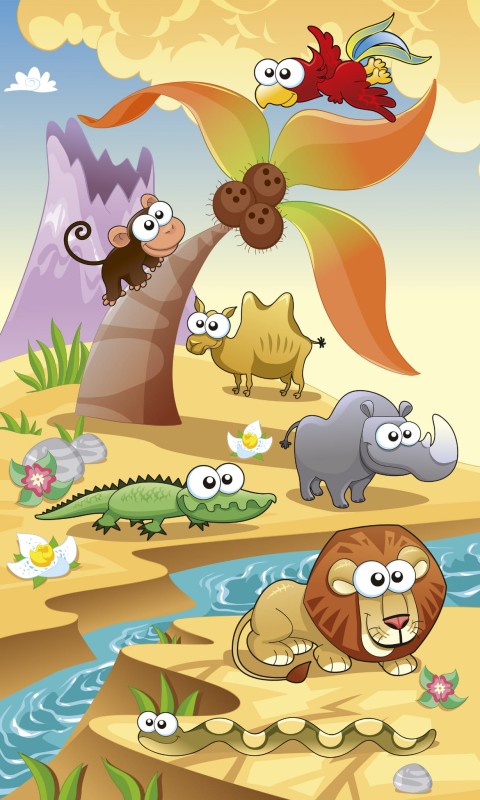 Fototapeta na flizelinie MS-2-0333 SAVANNA ANIMALS