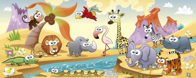 Fototapeta na flizelinie MP-2-0333 SAVANNA ANIMALS