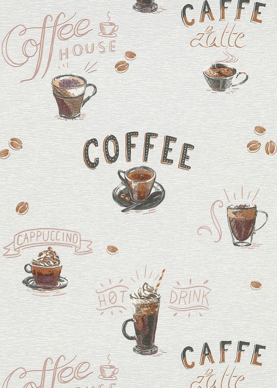 TAPETA 10410-14 ERISMANN FILIŻANKI Z KAWĄ