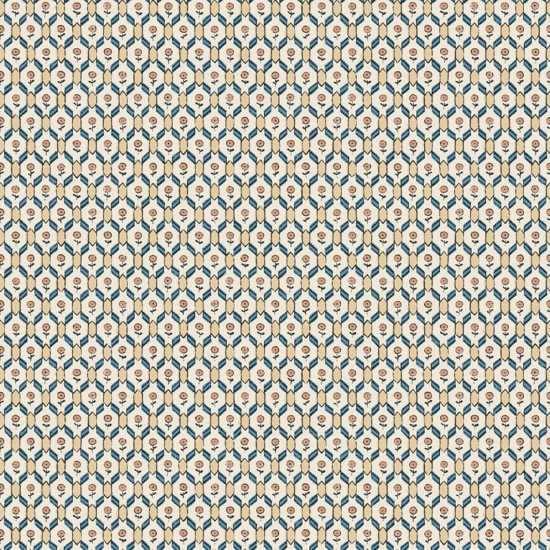 Tapeta S10242 Le Village - Hugo terracotta