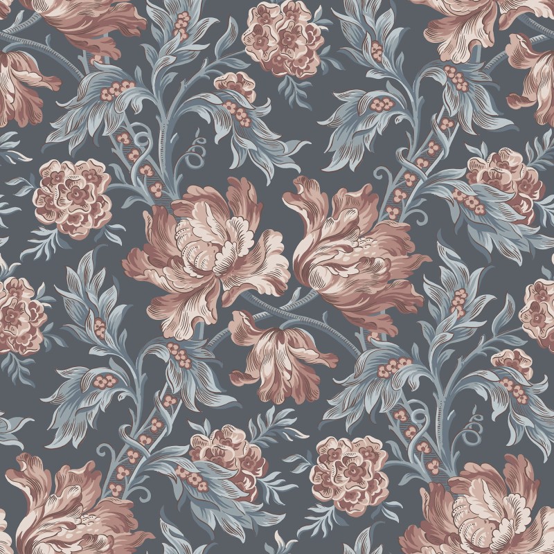 Tapeta S10253 Le Village - Amelia indigo blue