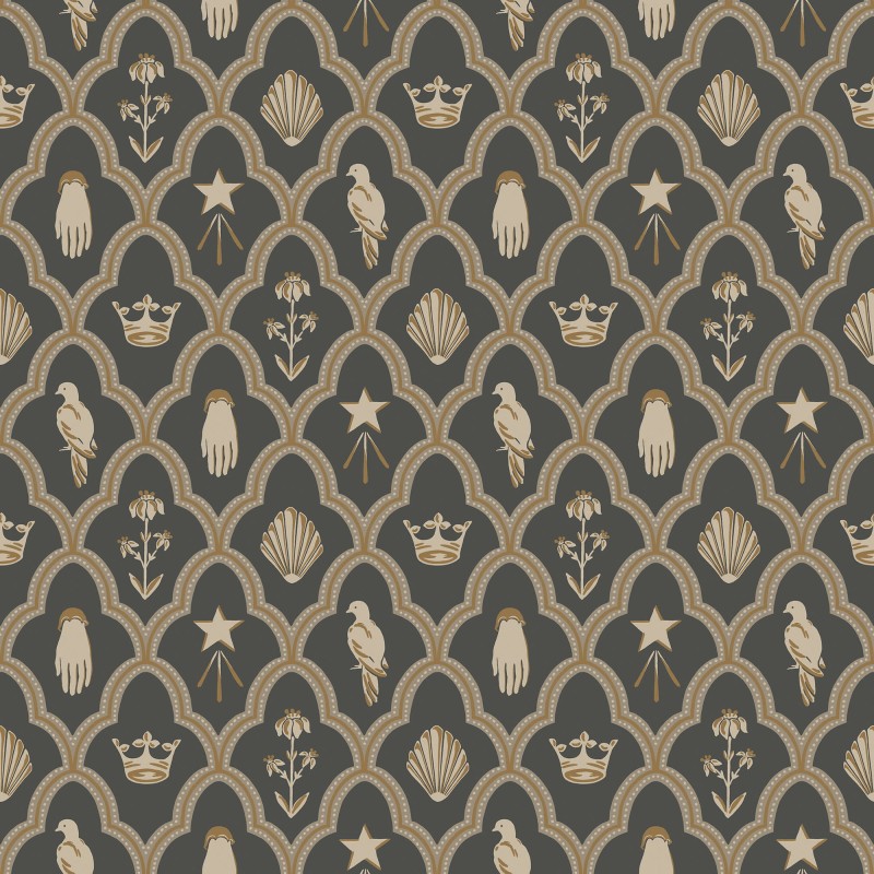 Tapeta S10270 Le Village - Turtledove barn charcoal