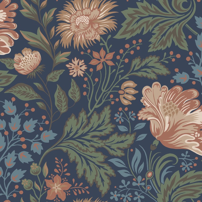 Tapeta 400-86 Villa Dalarö II - Ava classic blue