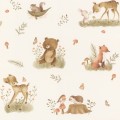 TAPETA 321104 dziecięca w zwierzęta misie lis jeż Kids World 2