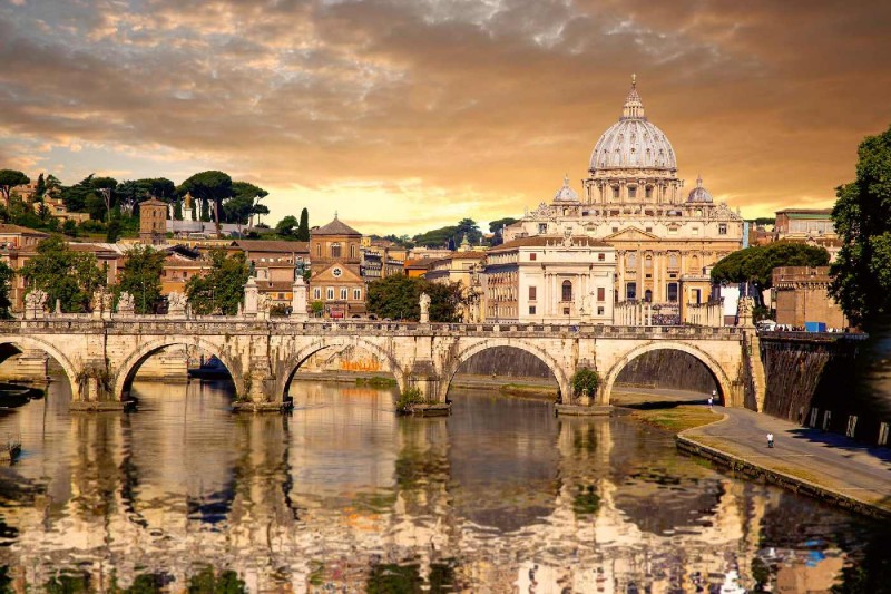 Fototapeta na Flizelinie MS-5-0678 Widok Bazyliki św. Piotra 375 x 250 cm