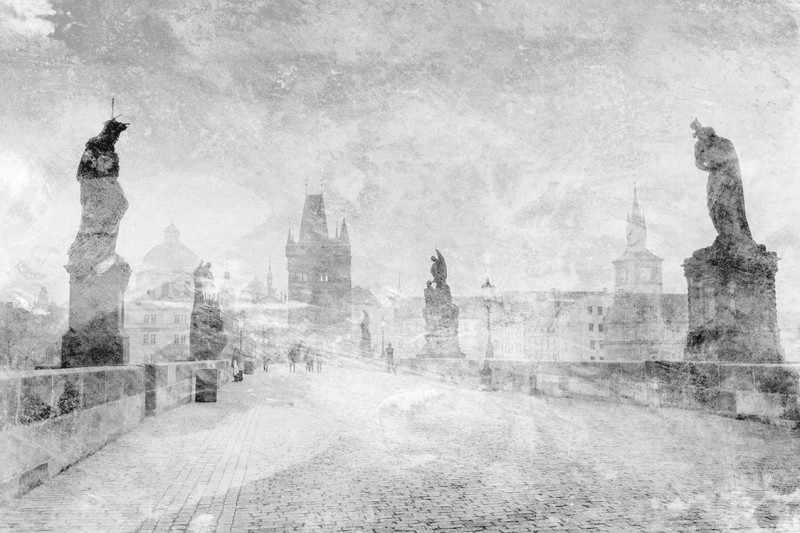 Fototapeta na Flizelinie MS-5-0372 Abstrakcja Most Karola II. 375 x 250 cm