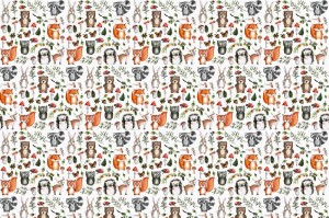 Fototapeta na flizelinie MS-5-1476 Słodkie zwierzęta leśne 375 x 250 cm