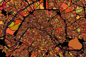 Fototapeta na flizelinie MS-5-1518 Mapa Paryża 375 x 250 cm