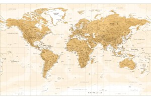 Fototapeta na flizelinie MS-5-1521 Mapa świata 375 x 250 cm