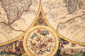 Fototapeta na flizelinie MS-5-1539 Stara zabytkowa mapa 375 x 250 cm