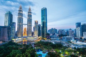 Fototapeta na Flizelinie MS-5-1226 Panorama Kuala Lumpur 375 x 250 cm