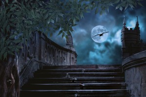 Fototapeta na Flizelinie MS-5-1271 Schody kamienne nocą 375 x 250 cm