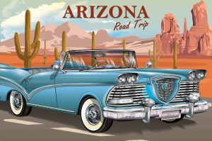 Fototapeta na flizelinie MS-5-2150 Vintage Arizona plakat 375 x 250 cm