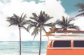 Fototapeta na flizelinie MS-5-2193 Retro auto na plaży 375 x 250 cm