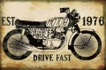 Fototapeta na flizelinie MS-5-2202 Retro plakat motocyklowy 375 x 250 cm
