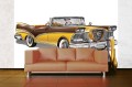 Fototapeta na flizelinie MS-5-2208 Retro żółta convertible 375 x 250 cm