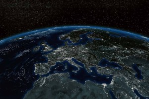 Fototapeta na flizelinie MS-5-2249 Europa z kosmosu 375 x 250 cm