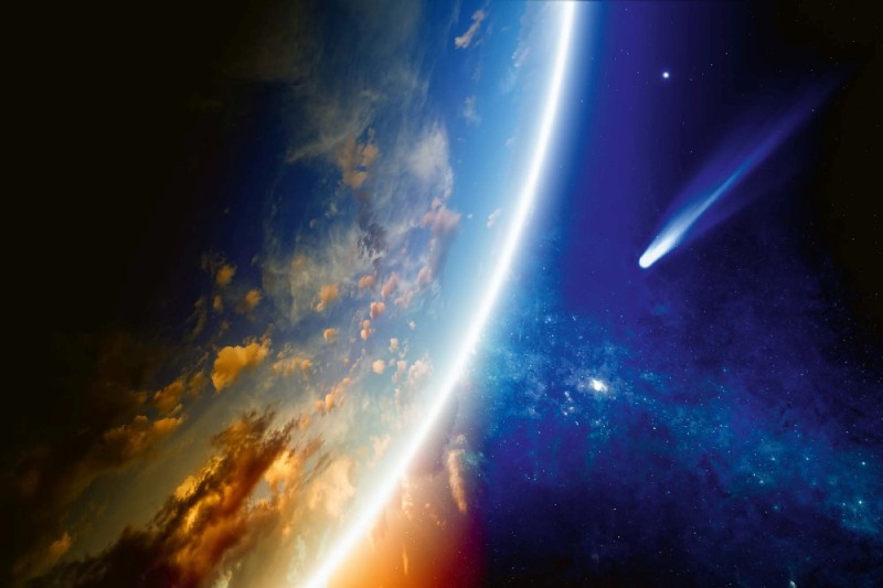 Fototapeta na flizelinie MS-5-2295 Latająca asteroida 375 x 250 cm