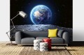 Fototapeta na flizelinie MS-5-2331 Planeta Ziemia z Księżyca 375 x 250 cm