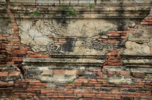 Fototapeta na flizelinie MS-5-2652 Stara łuszcząca się ściana z cegły 375 x 250 cm