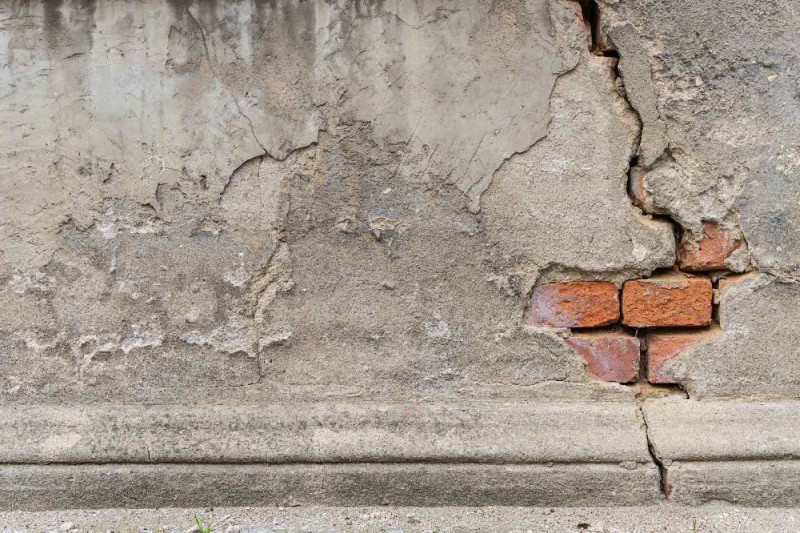 Fototapeta na flizelinie MS-5-2678 Fragment rozpadającej się ściany 375 x 250 cm