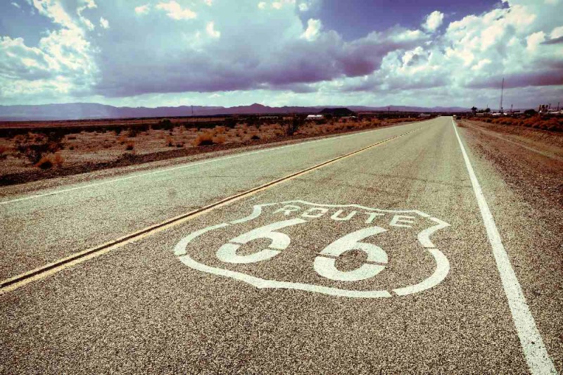 Fototapeta na flizelinie MS-5-2858 Route 66 na pustyni Mojave 375 x 250 cm