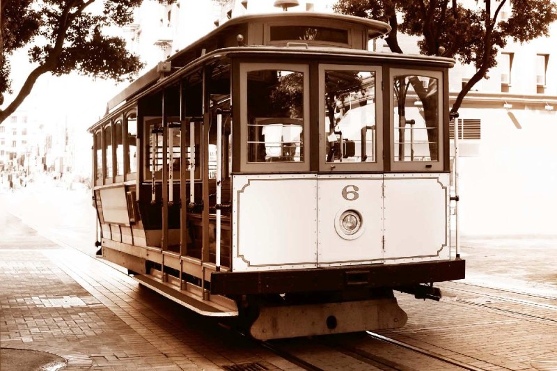 Fototapeta na flizelinie MS-5-2882 Stary tramwaj z 1873 r. 375 x 250 cm