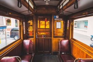 Fototapeta na flizelinie MS-5-2890 Stary czerwony tramwaj 375 x 250 cm